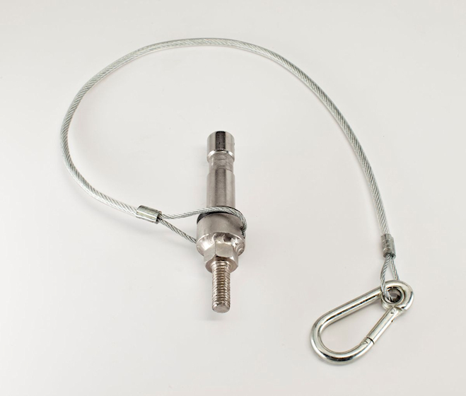 5/8" Baby Pin Adapter with Safety Cable for LT120 or LT200 Light Truss